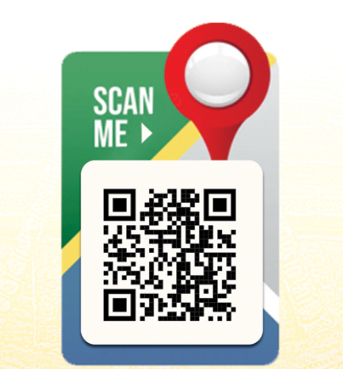 QR code that opens the venue location in Google Maps